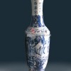 西厢记古彩瓷陶瓷花瓶