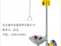不锈钢接墙式紧急冲淋洗眼器0358C北京洗眼器 实验室洗眼器