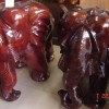红木雕大象
