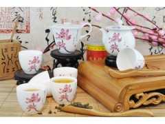 8头花之君子手绘陶瓷茶具套装