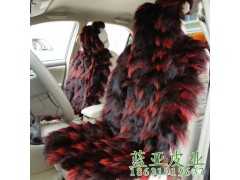 蓝亚2012流行红色全貉子毛汽车坐垫精品裘皮坐垫