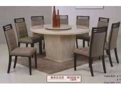1.35米/1.5米 圆餐台 一桌八椅 大理石餐桌椅套装