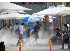 户外太阳伞遮阳棚沙滩伞帐篷用雾化降温系统冷雾机图1