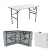 HDPE塑料折叠桌 120公分可对折长桌 便携式4英尺餐桌