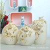 厂家直销 中号款时尚电镀雕花工艺花瓶 客厅卧室装饰 陶瓷花瓶