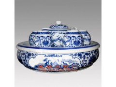 手绘青花茶具批发厂家   陶瓷茶具图1