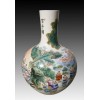 景德镇陶瓷粉彩花瓶，仿古描金花瓶，家居摆件粉彩花瓶