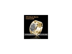 SYB高级珠宝 黑色矩阵 黑色钻石  18K黄金男士戒指