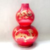 供应景德镇红釉瓷葫芦瓶喜庆陶瓷装饰品，风水瓶，陶瓷大吉瓶