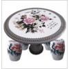 供应陶瓷桌凳 粉彩牡丹陶瓷桌凳 居家摆设陶瓷桌凳