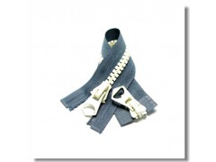 晋江专业生塑钢拉链，5#树脂衣服门襟链，双开尾自动拉头拉链