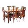 新款红木餐桌 餐桌餐椅 长方形饭桌七件套