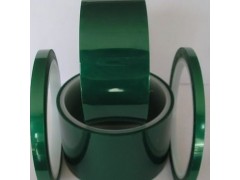 厂家批发总厚0.08 聚酯PET绿硅胶带 遮蔽粉末喷涂胶带