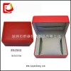 龙岗厂家专业生产手表盒 红色喜庆 高档大方圆角PU皮手表包盒
