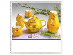 中国黄瓷茶具,盛世唐装茶具
