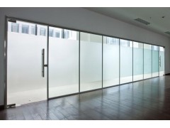 扬州【庆亚】写字楼办公室10MM磨砂钢化玻璃隔断定制安装