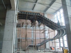 海外人才创新园打造钢结构楼梯，工程楼梯