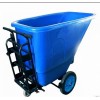 350L废物清运倾卸斗车，手推式环卫保洁车选置麦穗塑料垃圾桶