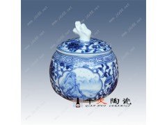 景德镇陶瓷厂家供应手绘青花茶叶罐订制