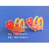 烤漆上色胸牌，麦当劳徽章，麦当劳胸针，上海徽章厂，免费设计