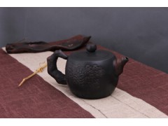 建水紫陶 紫陶茶壶茶具 紫陶壶茶器 精品浮雕井栏壶茶壶