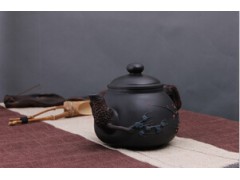 云南建水紫陶茶壶 茶具 手工浮雕根艺壶 普洱茶具批发