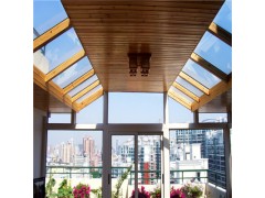 中鸿森特铝合金木质顶阳光房露台 隔热保温别墅断桥铝阳光房设计