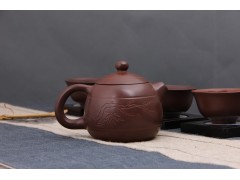 精品名家纯手工建水紫陶茶壶浮雕龙蛋壶紫陶壶