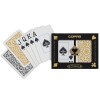 Copag1546窄牌大字黑色和金色礼盒装塑料进口扑克牌