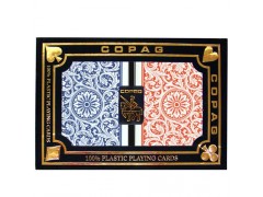 Copag1546窄牌大字红色和蓝色礼盒装塑料进口扑克牌