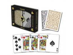 Copag1546窄牌小字黑色和金色礼盒装塑料进口扑克