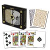 Copag1546窄牌小字黑色和金色礼盒装塑料进口扑克