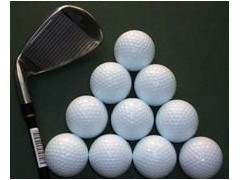 高尔夫练习场专用耐打橡胶Surlyn双层练习白球