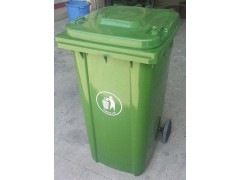 广州街道环卫240L加强型塑料挂车垃圾桶
