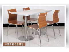 安徽合肥不锈钢快餐桌椅 快餐小吃店奶茶店分体餐桌椅