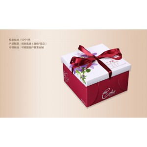 富晨蛋糕盒-两件装绸带方盒-兰之恋