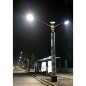 景德镇陶瓷灯柱厂家，陶瓷路灯瓷灯柱，1.2米瓷灯柱