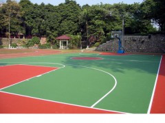 天津塑胶篮球场安装|室外网球场地胶铺设公司