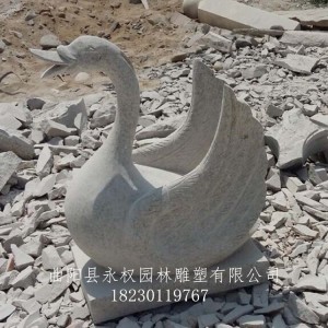 汉白玉天鹅雕塑加工厂家 天鹅雕塑加工价格