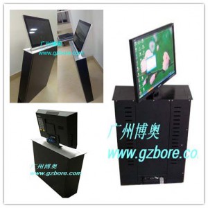 广州电子桌牌一体机超薄液晶屏升降器厂家报价