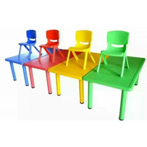 河南幼儿园设备  幼儿园桌椅  六人长方餐桌椅