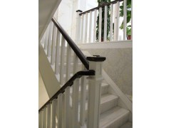 上海白色实木楼梯方形柱 简约简单方形同款原木大小柱 别墅现代风格梯子颜色挑选