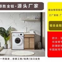 彩源胜新款双开门全铝阳台洗衣柜1.2高低洗衣机组合柜支持定制