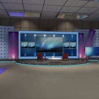 天创华视4路高清无轨虚拟抠像演播室系统虚拟演播室装修灯光设备