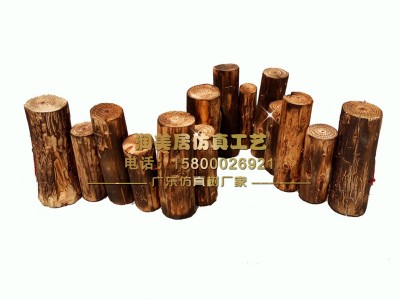 防腐木桩围栏 碳化实木护栏园林装饰道具 家居庭院园艺木墩树桩