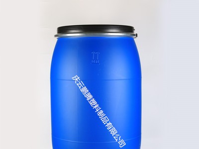 200L开口塑料桶200L抱箍塑料桶