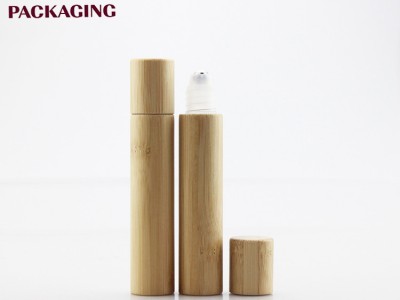 环保材质竹子15ml滚珠瓶 化妆品包装小样瓶