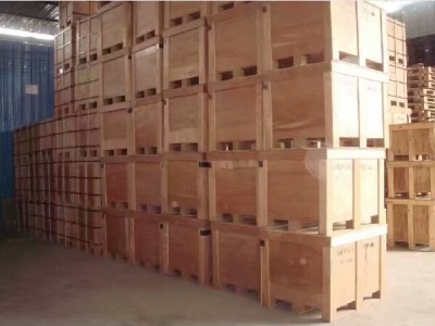 东莞海丰出口木质钢带箱包装箱