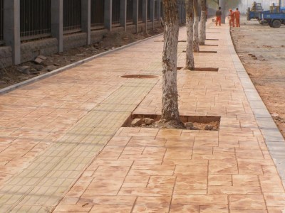宁德压花地坪厂家直供 专业施工 江苏撰石景观图1