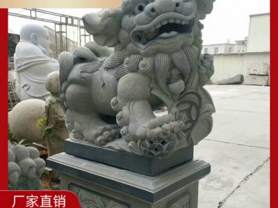 寺庙门口石狮子 石狮子现货 花岗岩北京狮